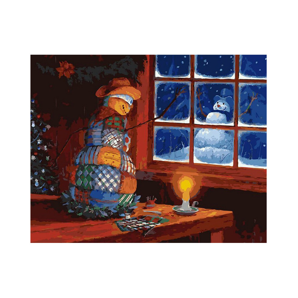 Noche ciudad DIY pintura al óleo digital fábrica al por mayor sin marco combinación apretado marco interior estilo más de 1 unidades entrega