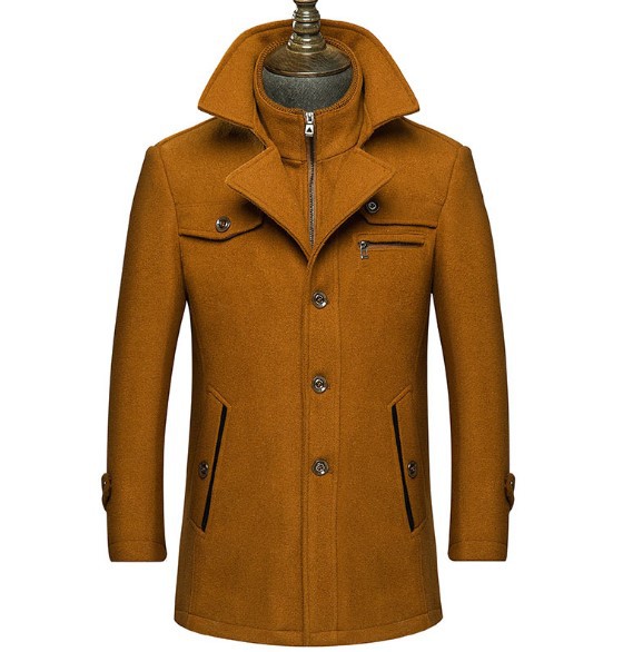 2023 abrigo de hombre Otoño e Invierno chaqueta de hombre collar chaqueta de lana de hombre más tamaño chaqueta de lana ropa de hombre image 9