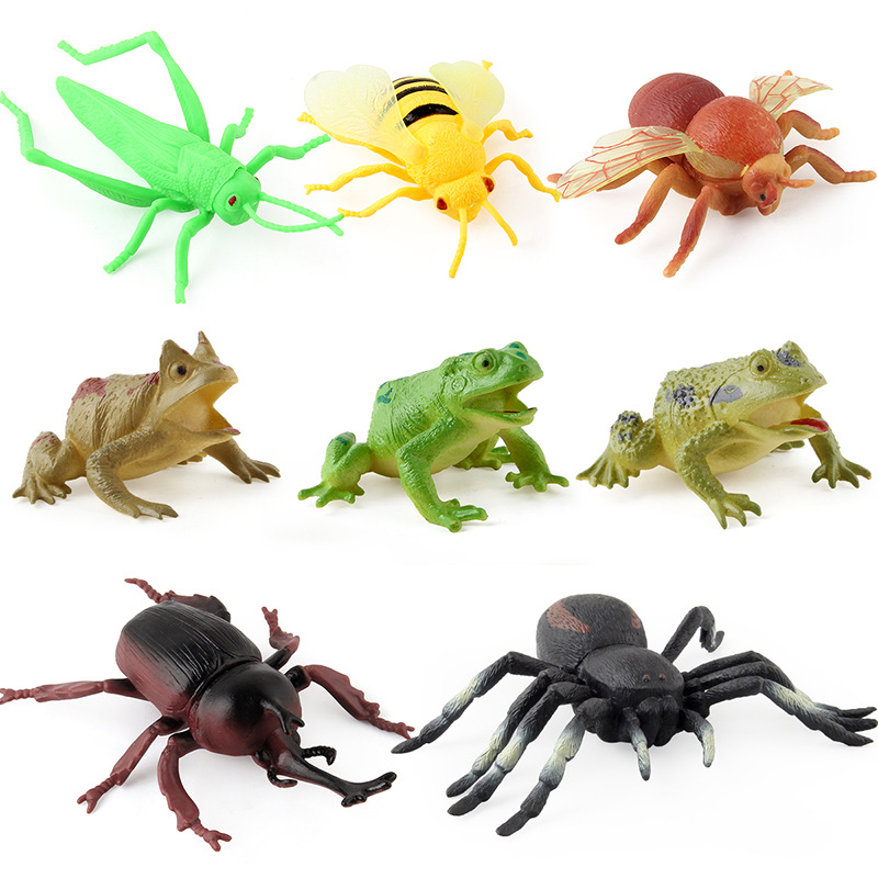Transfronterizo nuevo BB llamado insecto Araña Rana modelo de reptil mesa de arena escena Ciencia y Educación cognitiva modelo animal