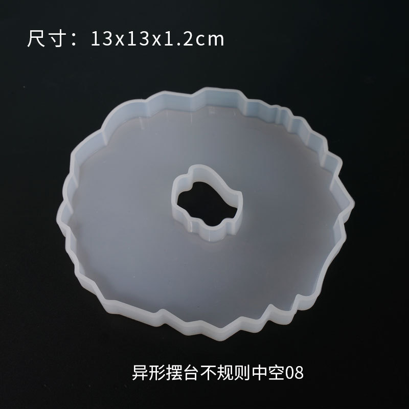 Yu Meiren DIY Crystal epoxi molde especial en forma de onda irregular posavasos decoración de la tabla molde decorativo de silicona molde