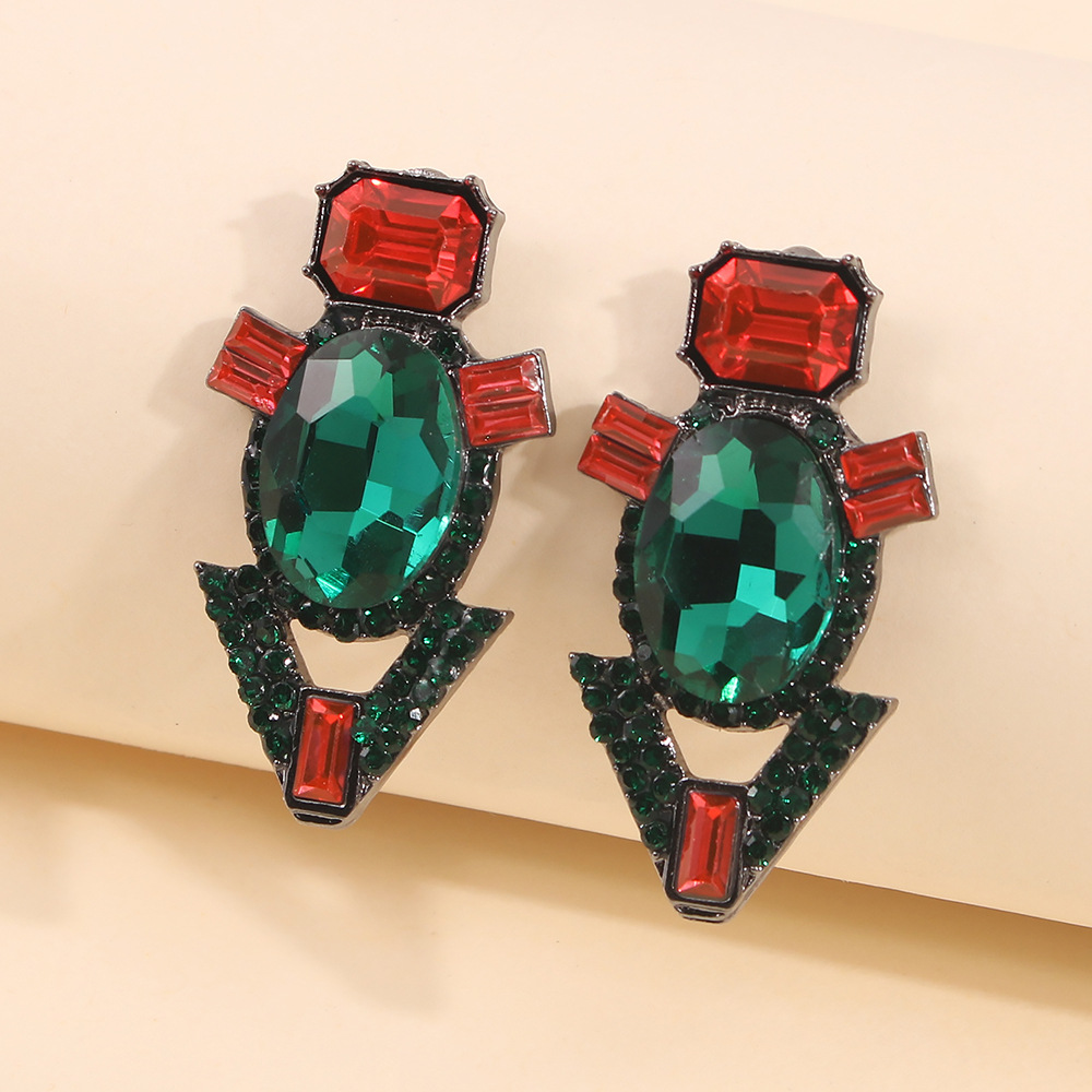 Pendientes Barrocos Retro Con Diamantes display picture 9