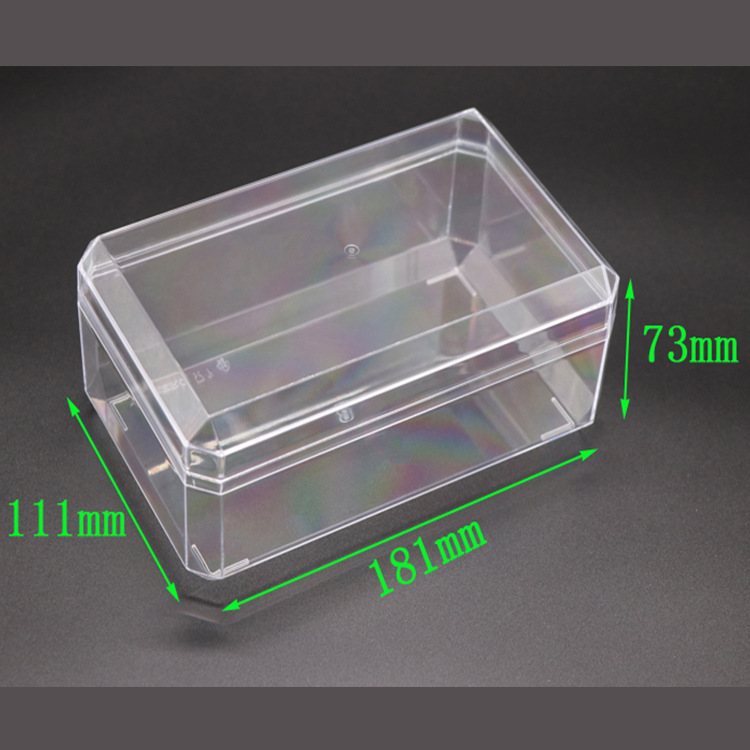 73mm透明饼干盒PS塑料凌形边巧克力包装盒糖果储存盒塑料空盒子