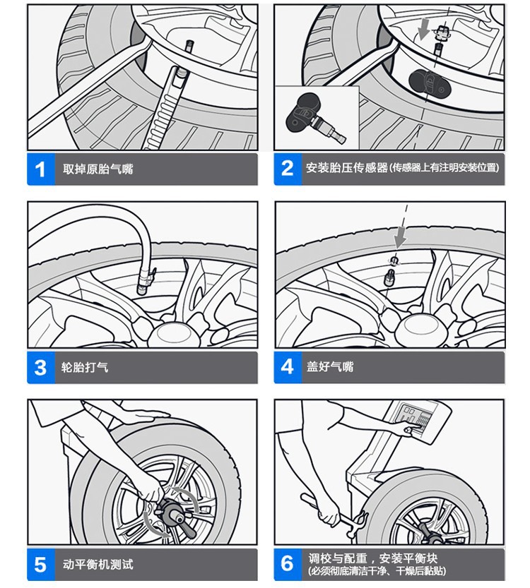 New large screen wireless tire pressure monitoring system solar large screen tire pressure monitor TPMS tire pressure built-in