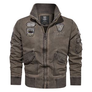 Spring and autumn thin men’s stand collar cotton denim embroidered jacket casual jacket for men