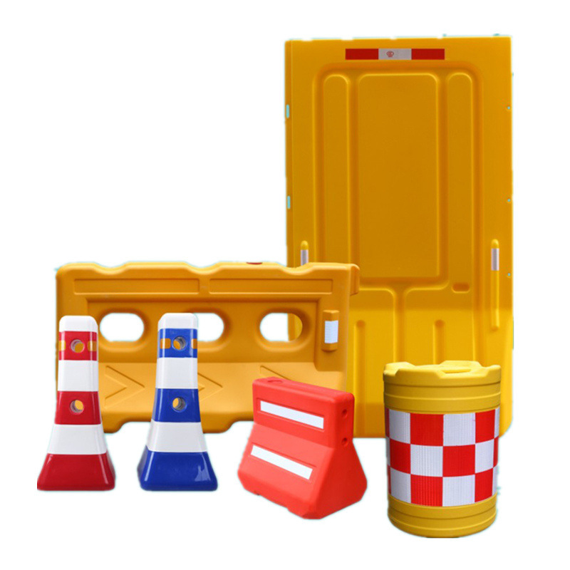 三孔水马滚塑围栏注水围挡隔离墩塑料市政护栏防撞桶厂家水马围挡