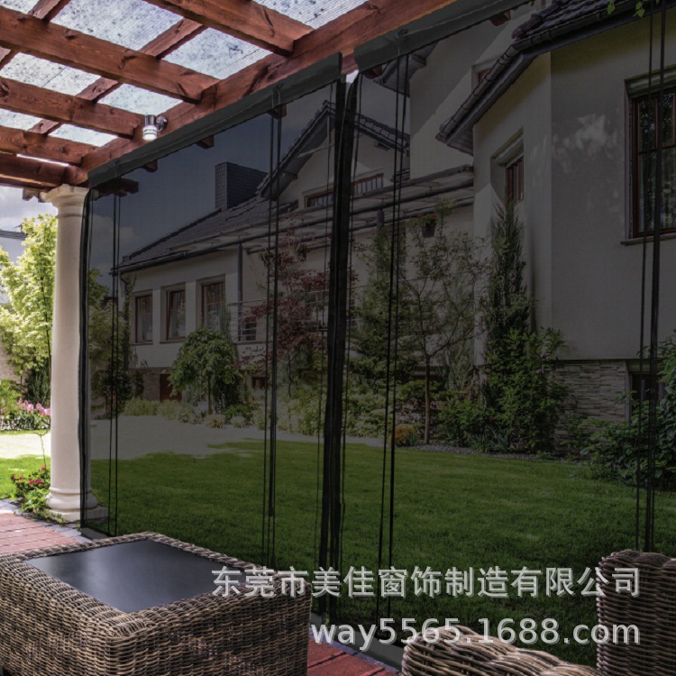 厂家直供高品质热销锌合金牛角PVC透明户外帘用锌合金卷帘户外拉-阿里巴巴