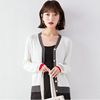 Fashion loose with cardigan women’s wear thin Korean long sleeve T-shirt spring autumn new V-Neck Sweater Coat