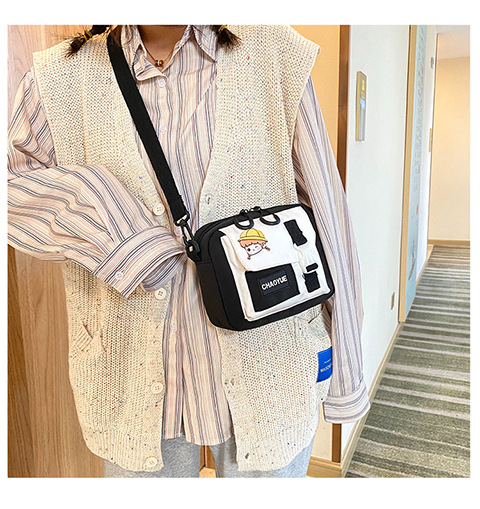 Korean and Japanese style single-shoulder bag, crossbody small bag, women's trendy design, 2020 new fashionable student nylon small crossbody bag undefined