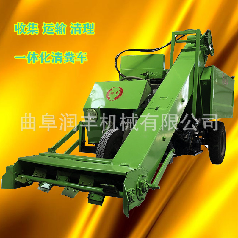万头牛马棚干湿清粪车 一遍干净粪便清粪车 牛场捡拾干湿清粪车