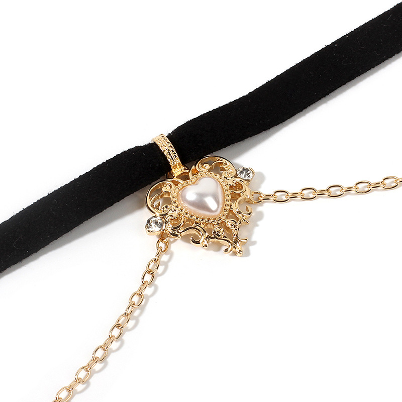 10g Weight Choker Classification Wedding, Travel Occasion Women'S Gender Simple Style Style Gold Color New Double  Simple Short  Velvet Love  Clavicle Chain Wholesale Nihaojewelry 7