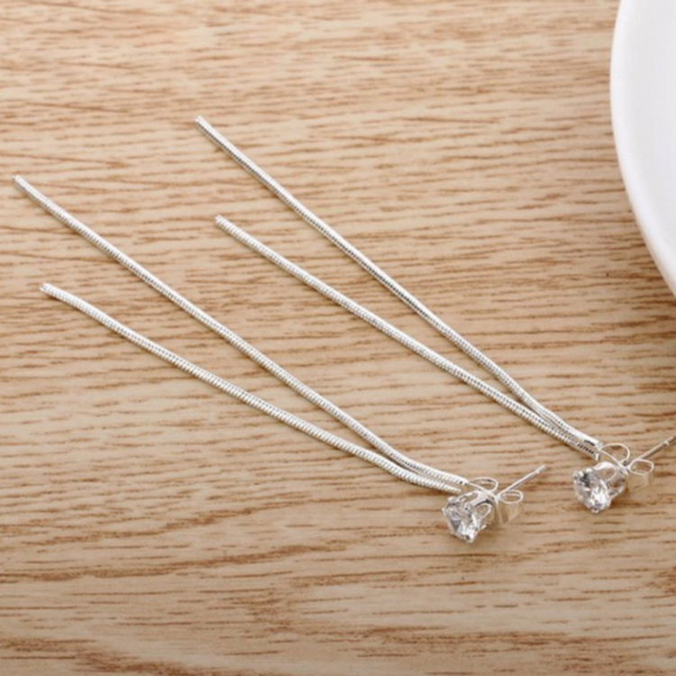 Korean Long Chain Tassel Jewelry New 316l Titanium Steel Earrings display picture 5