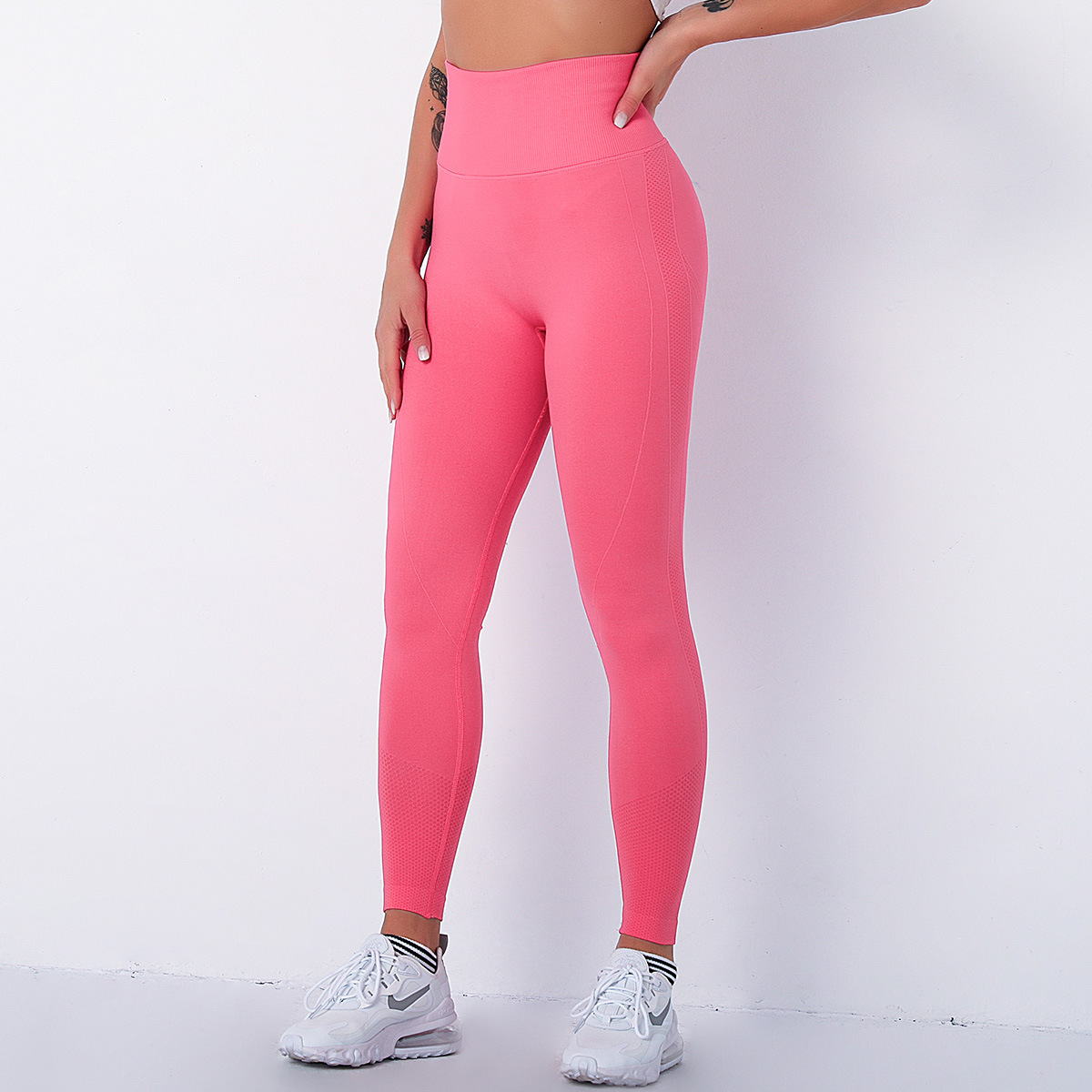 Pantalones de yoga que absorben la humedad de las nalgas de melocotón de punto NSNS10680