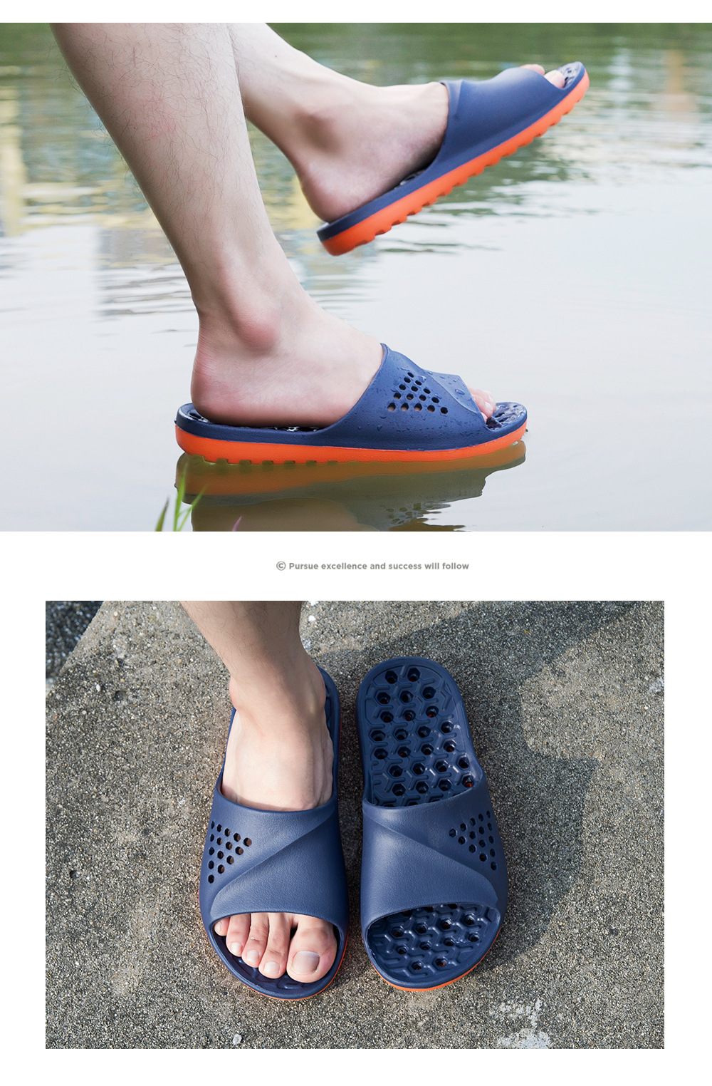 Men Slides Flip-Flops Indoor Party Fabric Leather Waterproof Lightweight Flip Flops_voghion.com