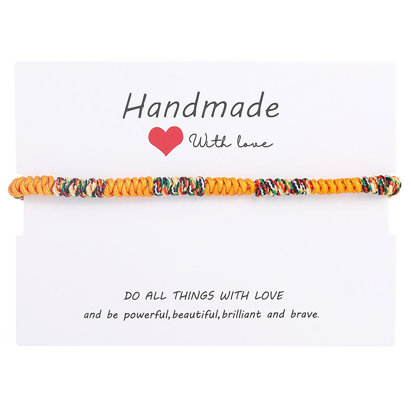 Title 8, Vintage Minimalist Ethnic Lucky Red Rope Bracel...