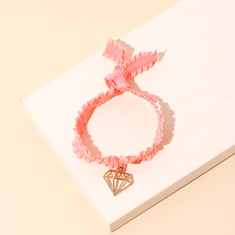 3g Weight Bracelets Classification Anniversary, Business Occasion Women'S Gender Pink, Purple, Green, Yellow, Black Color Retro Hollow Diamond Elastic Bracelet 2
