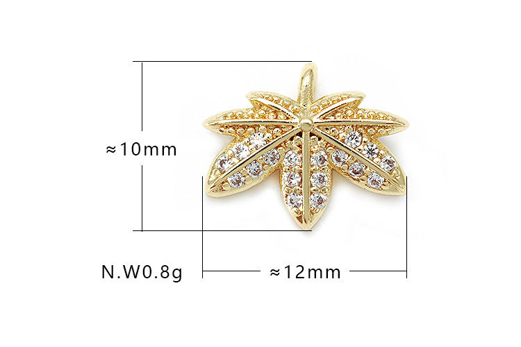 Simple Zircon Maple Leaf Necklace Accessories display picture 1