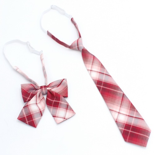 Manufacturer plaid bow tie for girls without bow tie Japanese college style JK uniform tie set