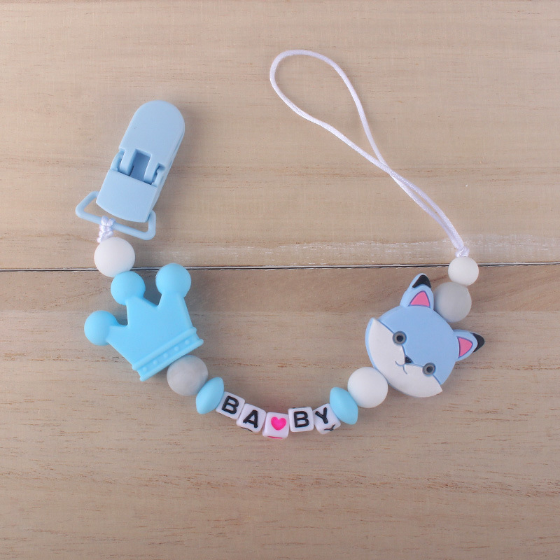 Directo de fábrica de silicona chupete cadena bebé zorro de silicona mordedor juguete molar AliExpress Amazon comercio exterior