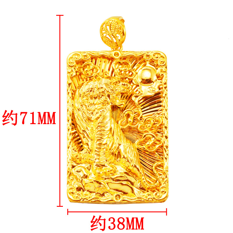 Estilo étnico Qi Tian da Sheng Fang marca Vietnam arena oro colgante hombres imitación 24K tigre de oro Xiao Tian colgante joyería al por mayor