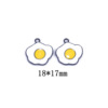 Factory direct sales oil pendant egg poached egg breakfast egg DIY jewelry alloy earrings