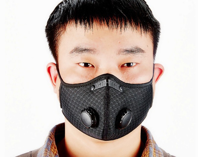 Máscara de montar motocicleta a prueba de viento a prueba de polvo anti-neblina KN95 elemento de filtro de carbón activado coche eléctrico máscara protectora al aire libre