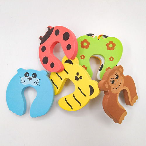 Manufacturer Direct Sales Cartoon Animal Safety Door Card Door Stop Baby Thickened Eva Children's Anti-Scalding Safety Door Card
