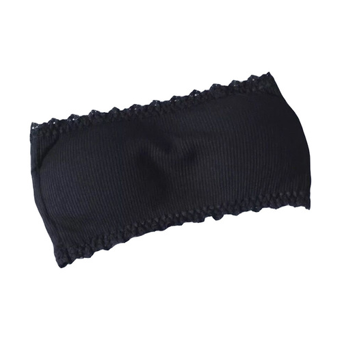 Summer threaded one-line waistband with chest pad to prevent exposure and beautiful back for girls and students thin strapless underwear wrap breast tube top