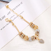Metal golden bead bracelet, jewelry charm, accessory, Amazon, wholesale