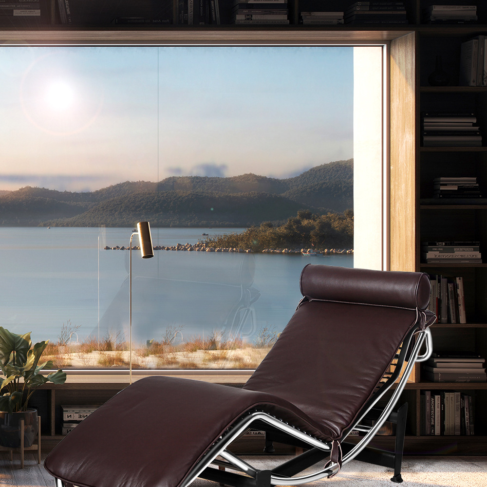 LC806B新品LC4午休躺椅LC4柯布西耶躺椅懒人沙发真皮沙发现货代发