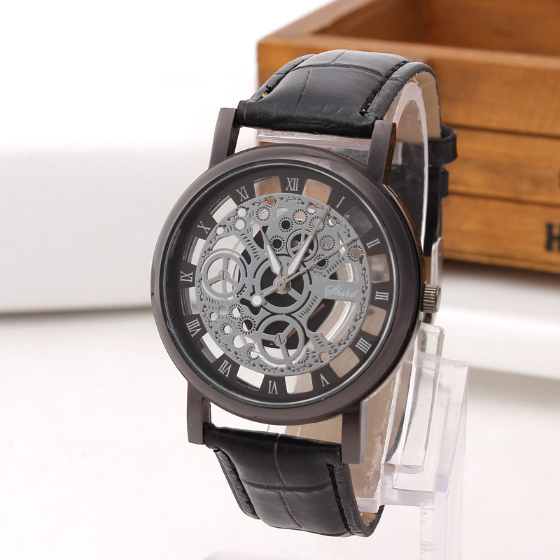 Fashion Hollow Belt Watch - Brown
