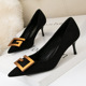 121-7 han edition joker professional fine with suede shoes pointed sexy show thin high-heeled shoes lighter single party shoes