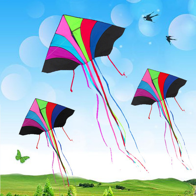 2020新款彩虹三角飞天风筝 儿童成人三角风筝 微风好飞厂家直供|ms