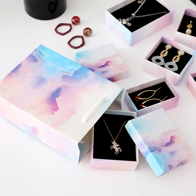 Solid Color Pattern 1 Piece Fashion Solid Color Paper Jewelry Boxes