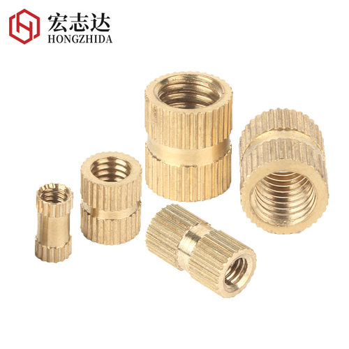 Copper Flower Mother, Injection Molded Copper Nut, Cylinder Rolling Copper Nut M2M2.5M3M4M5 Copper Screw Cap