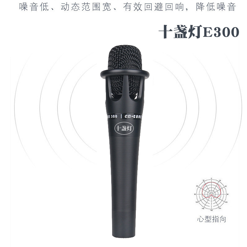 十盏灯e300手持电容麦克风主播喊麦唱歌话筒声卡搭档