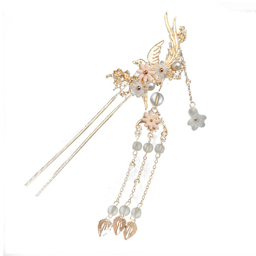 Ancient style Hanfu headdress, fringed bridal hairpin, rocking hairpin, comb plate, hair accessories, hairpin, ancient costume accessories, super fairy