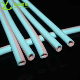 双色扣式硅胶吸管 可拆分式硅胶双色吸管 混搭颜色可DIY个性定制