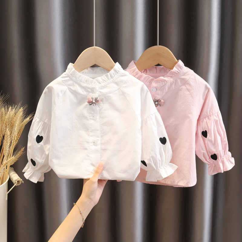 Camisetas para niñas 2025, nuevas camisetas estilo coreano, ropa de otoño a la moda para bebés, blusas de manga larga modernas