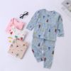 夏季爆款男女童冰岛棉内衣套装儿童防蚊家居服套装宝宝睡衣空调服|ru