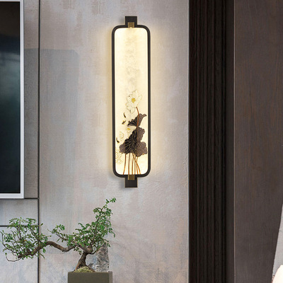 Northern Europe All copper Enamel Wall lamp New Chinese style originality a living room Background wall decorate Simplicity modern Light extravagance Bedside lamp