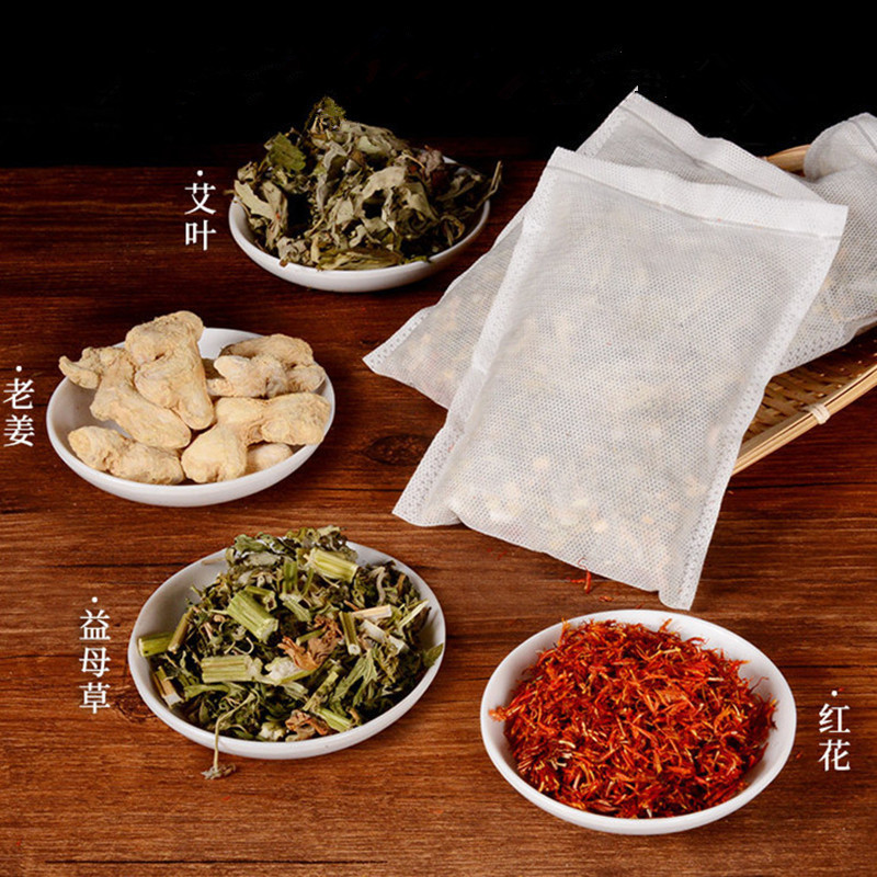 无纺布袋装泡澡沐浴发汗包30g每包艾草生姜益母草红花泡澡包|ru