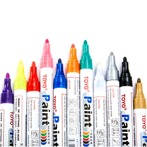 Toyo 101 paint pen oily metal marker stationery white furniture touch-up pen color repair paint pen