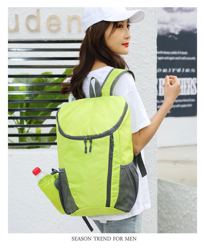 Sports Solid Color Square Zipper Functional Backpack display picture 1