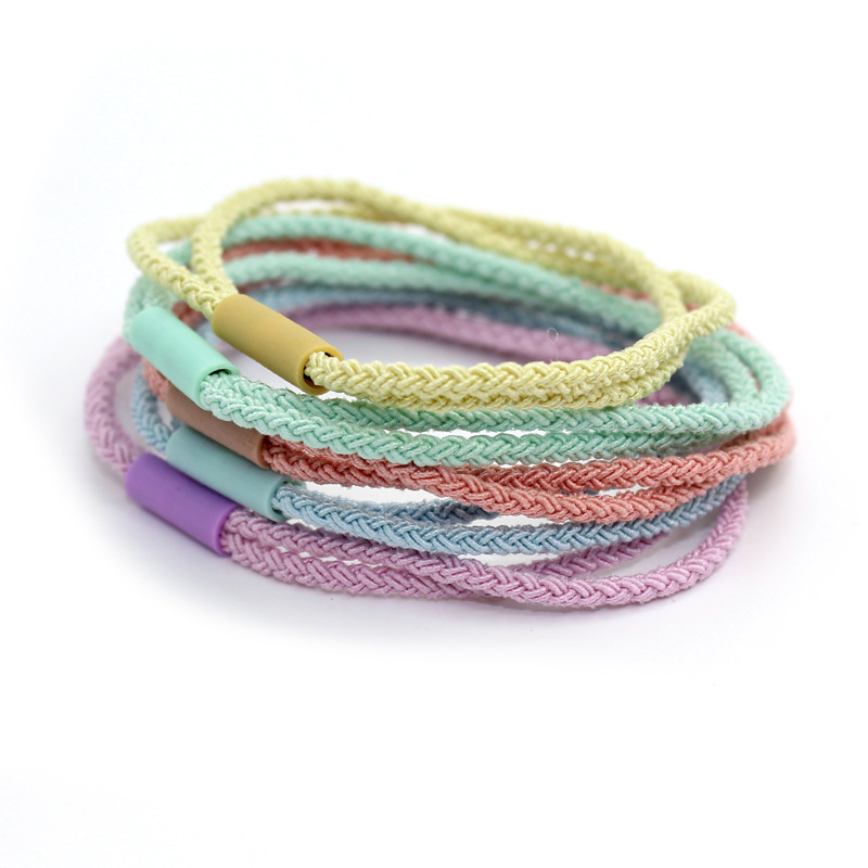 Fresh woven elastic light hair rope handmade with pigtail