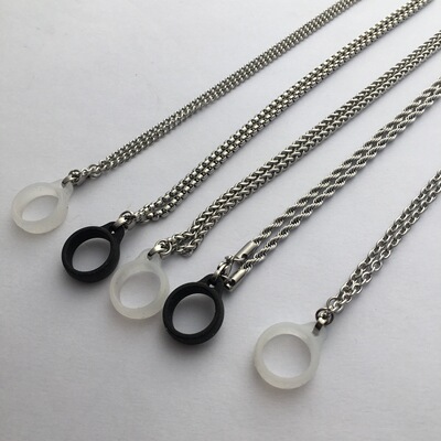逼格挂鏈項鏈銳克relax金屬配件挂繩黑色矽膠挂環煙具防滑圈