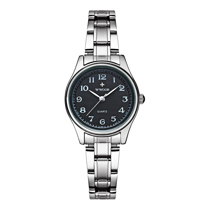 WWOOR con amor nueva pareja casual reloj de cuarzo para hombre calendario impermeable simple reloj de moda para mujer 8805