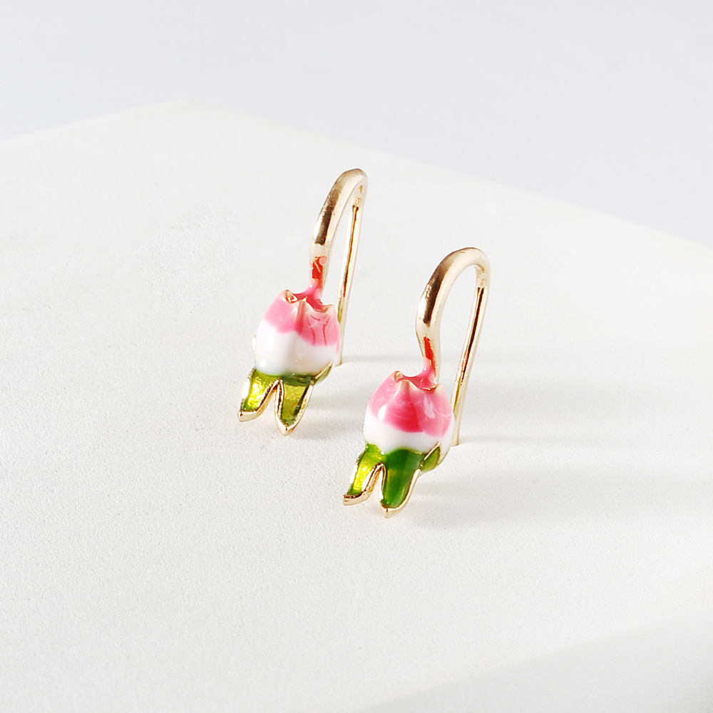 Neue Frühlings-und Sommer Ohrringe Französische Retro-tulpen Ohrringe display picture 4