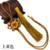 Chrysanthemum knot + tassel [khaki]