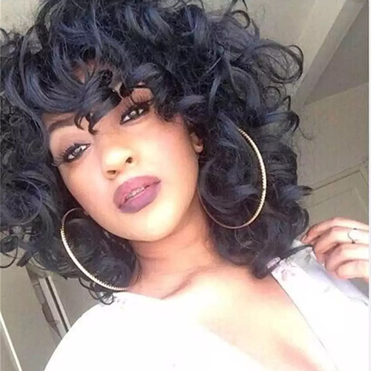 Women Wigs Short Straight Human Hair Wig