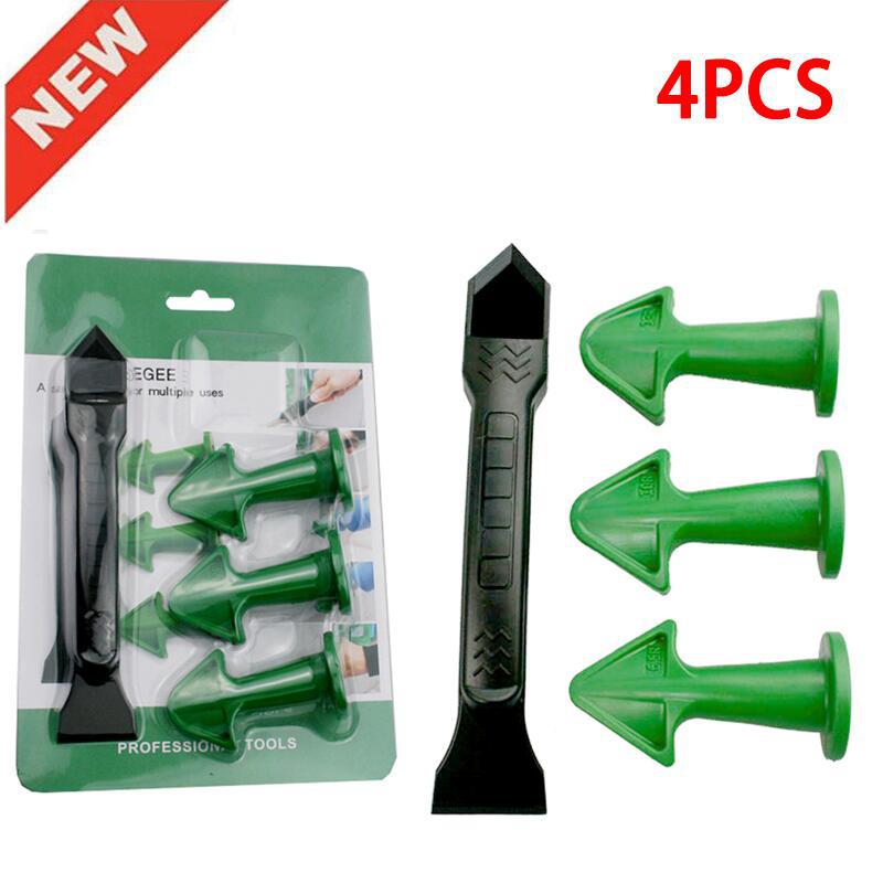 塑料尖嘴铲胶器套装多角度刮板清除残胶美缝喷嘴四件套吸塑绿